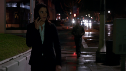 Maria Hill on the phone with 