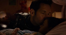 Lang is kissed by  in her sleep