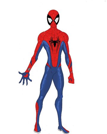 Skin tight spiderman suit