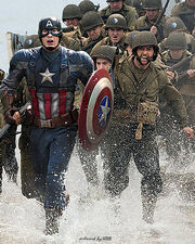 Wolverine fighting alongside Captain America (Heroic Age)