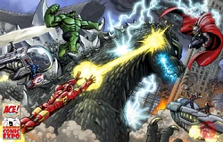 Godzilla contre Hulk