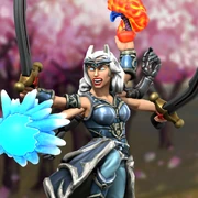 Spiral in action, using her multiple limbs and dance magic to wield swords and cast spells simultaneously.