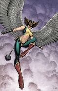 Hawkgirl - Janet van Dyne, the girlfriend of Henry Pym, uses her own flying suit to fight crime alongside Pym as Hawkgirl.