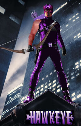 Costume as Hawkeye.