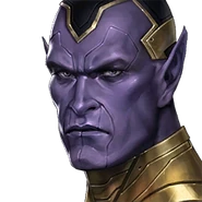 Thane is the son of Thanos. He was born to an Inhuman mother, and is therefore half Inhuman/mutant and half Eternal/Deviant. Unlike his father, Thane has a sense of justice and honor and wants to protect the cosmos against his father's evil plans, however, he is genetically predisposed with his father's carnal desire for violence, and he fights the urges to contain those desires everyday.