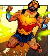 Wonder Man - A Thunder God from the realm of Asgard, cut off from the world of mortals. However, as the Wonder Man, Thor is able to unite the worlds of mortal and immortals and fights for peace.