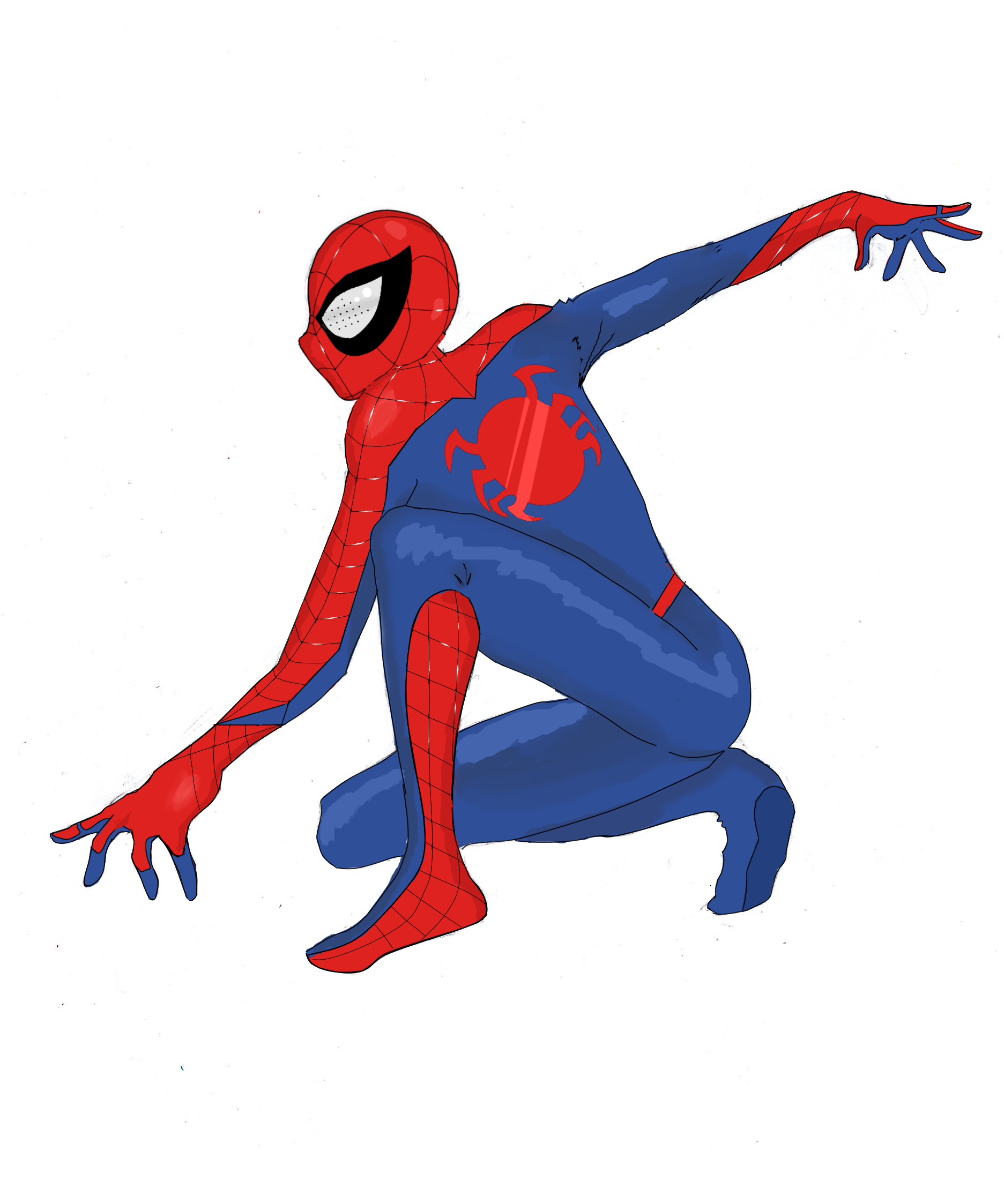 Does anyone know what the red part of the Spider-Man Advanced suit would be  made of in real life? I know the white part is carbon fiber and the blue  part would