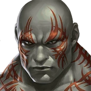 Drax the Destroyer: The oblivious, slow-witted but very powerful Guardian who has a tragic backstory.