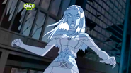 Emma Frost getting frozen