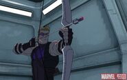 Hawkeye getting his bow ready