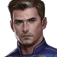 Ikaris: The Cosmic Soldier devoted to the Celestial cause; was dispatched to other planets with Deviants due to excellence in his duties, post-Earth ops.