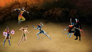 Cannonball, Jubilee, Namor and Nightcrawler fight Mystique and Azazel