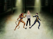 Taylor Swift, Tigra and Wasp captured