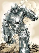 Mark 1: The first Iron Man armor Stark created with the aid of Yinsen to escape the capture of the terrorists.