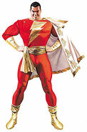 Captain Marvel - Bruce Banner was a nerdy scientist working for the government to create a gamma bomb, and saved the life of young teen Rick Jones. They both survived unharmed, and due to his bravery Bruce was chosen to receive the powers of Captain Marvel by the wizard Shazam. Whenever he yells "Shazam!", he is able to activate his powers. He left the team shortly after it was formed and hasn't rejoined until recently.