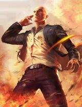 Professor X as the final host of the  on Earth, moments before making his sacrifice to save all life from the destructive wave of the cosmic entity