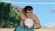 Nova playing volleyball