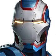 Jim Rhodes in his Iron Patriot armor