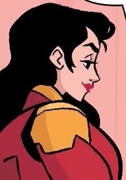 Toni Stark without her helmet.