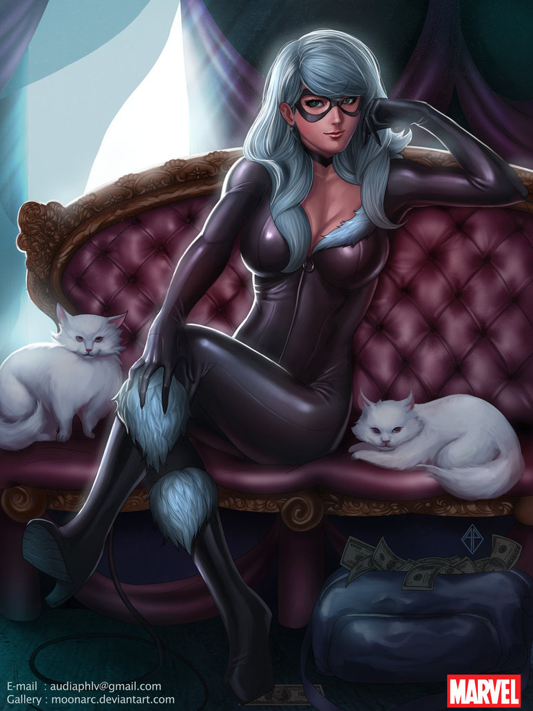 Фелиция Харди чёрная кошка +18 аниме
