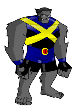 Beast's current X-Factor uniform.