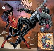 Jessica Drew (Earth-616), Edward Brock (Earth-616), Venom (Symbiote) (Earth-616), and Norton Fester (Earth-616) from Venom Vol 1 161 0001