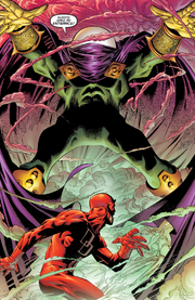 Mysterio's grand enterance on Daredevil from Daredevil Vol 2 6 Page 21