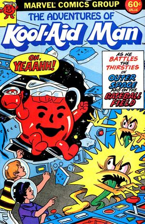 Image: https://static.wikia.nocookie.net/marveldatabase/images/0/03/Adventures_of_Kool-Aid_Man_Vol_1_1.jpg/revision/latest/scale-to-width-down/300?cb=20090402143006