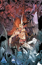 Dísir (Earth-616) vs. Aldrif Odinsdottir (Earth-616) from Angela Asgard's Assassin Vol 1 4 001