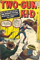 Two-Gun Kid #58 "The Monster of Hidden Valley!" Release date: October 27, 1960 Cover date: February, 1961