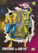 Luke Cage and Daniel Rand (Earth-616) from Marvel Universe Cards Series III 0001