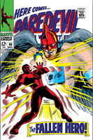 Daredevil #40 "The Fallen Hero!" Release date: March 7, 1968 Cover date: May, 1968