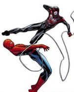 Peter Parker (Earth-616) vs. Miles Morales (Earth-1610) from Spider-Men Vol 1 2 001