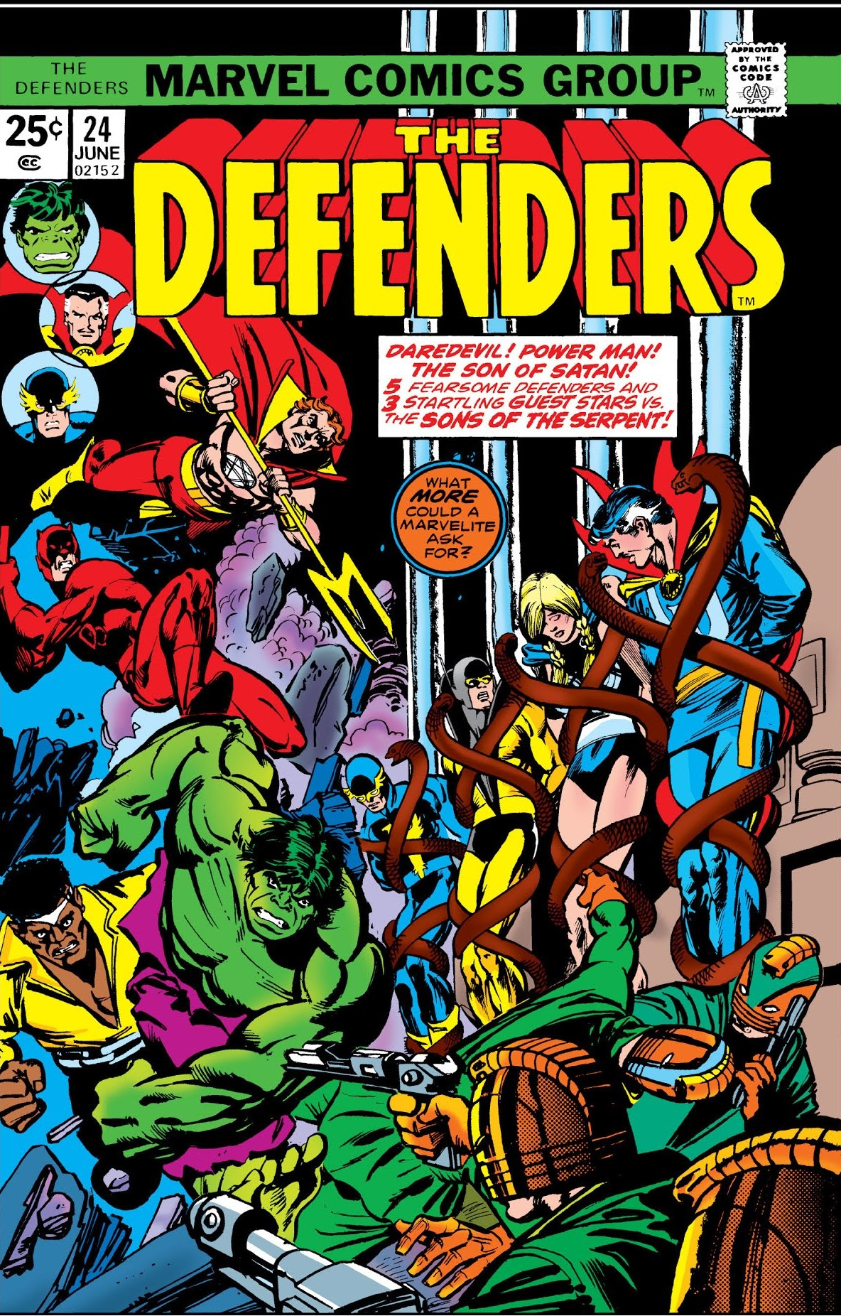 Power defenders. Sons of the Serpent Марвел комикс. Защитники Марвел комикс. Marvel комиксы журнал. Marvel 1970s.
