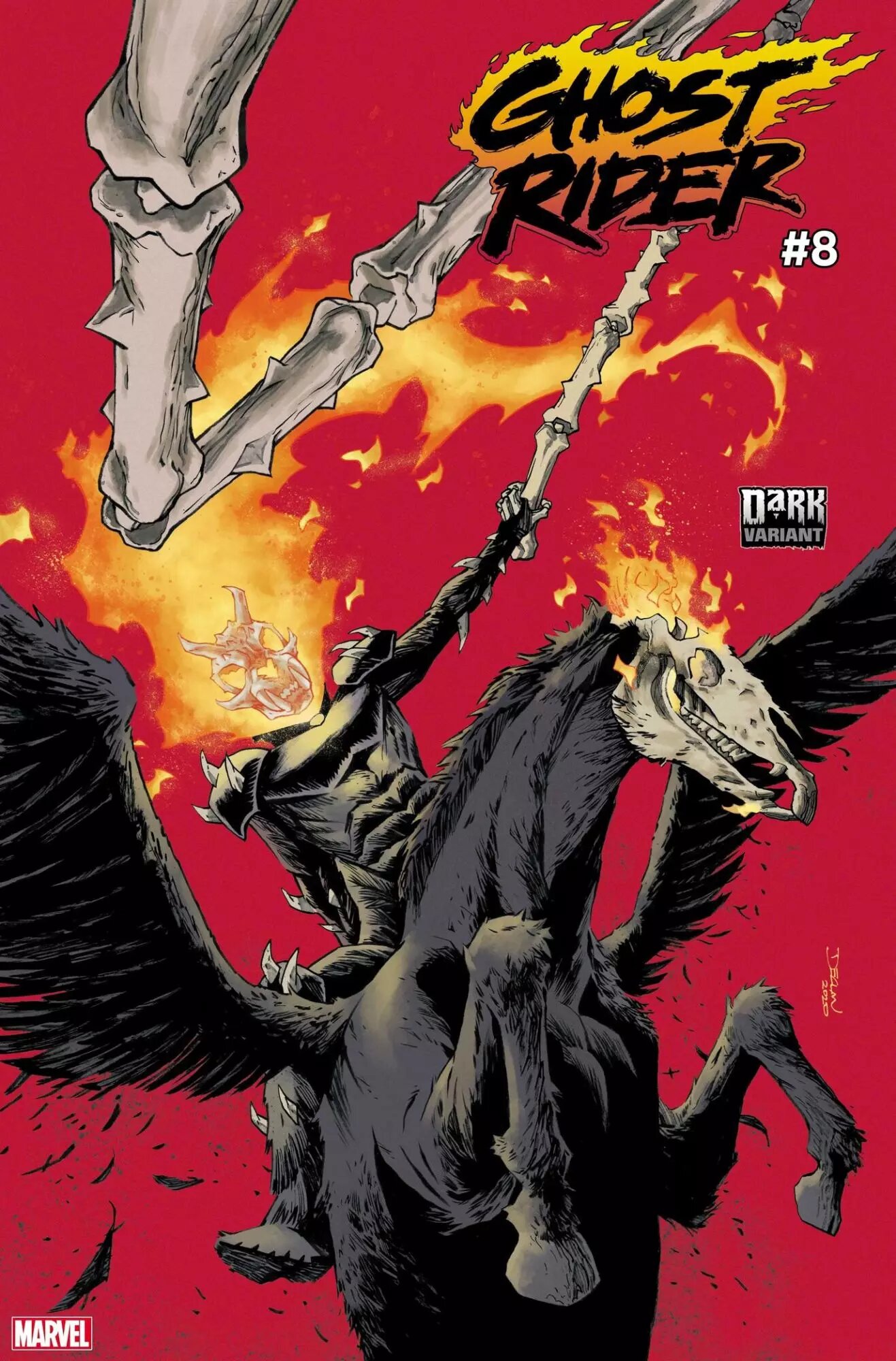 GHOST RIDER #1 Wraparound Variant Cover Vol 9 Marvel Comics 2019 AUG190981