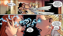 Rachel Summers (Earth-811) and Emma Frost (Earth-616) from Uncanny X-Men Vol 1 452 001