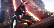 新しいアイアンスパイダーアーマーを与えられるスパイダーマン