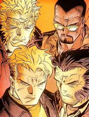 Victor Creed, John Wraith, David North, and Logan as part of Team X