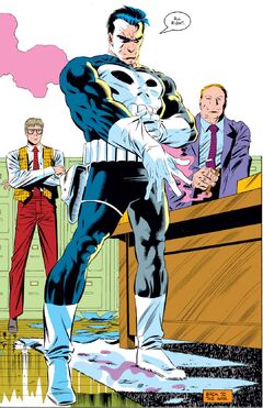 Marvel did NOT abandon the Punisher skull. Frank merely changed his costume to reflect his different state of mind in this story. Here is Ares (in the original skull) mourning the Frank