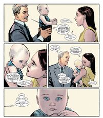 Howard Stark (Earth-616), Maria Stark (Earth-616) and Anthony Stark (Earth-616) from International Iron Man Vol 1 7 001