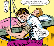 Giving a blood transfusion to his cousin From Savage She-Hulk #1