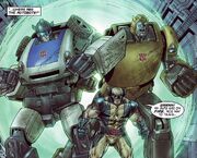 James Howlett (Earth-7642) and Autobots (Earth-7642) from New Avengers Transformers Vol 1 4 001.jpg
