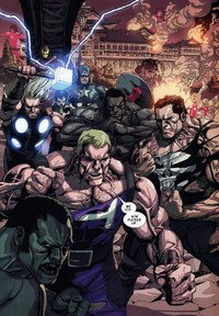 Avengers (Earth-1610) and New Ultimates (Earth-1610) Ultimate Avengers vs