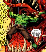 Hulk as he appears in his dream in which Jarella lived and Hulk stayed in K'ai to co-rule it with her From Hulk: Broken Worlds #1