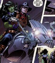 Jennifer Walters (Earth-616) and Matthew Hawk (Earth-616) from Marvel Westerns The Two-Gun Kid Vol 1 1 001