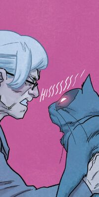 Dr. Hayes (Earth-616) and Mr. Twinkles (Earth-616) from Runaways Vol 5 6 001
