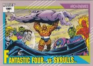 Fantastic Four vs. Skrulls (Earth-616) from Marvel Universe Cards Series II 0001