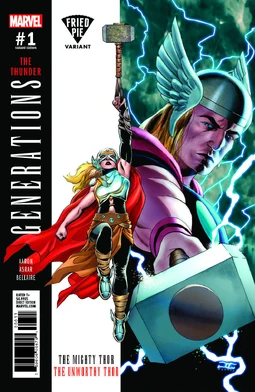 Generations The Unworthy Thor & The Mighty Thor Vol 1 1 Fried Pie Exclusive Variant