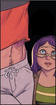 Gertrude Yorkes (Earth-616) and Chase Stein (Earth-616) from Runaways Vol 5 11 001