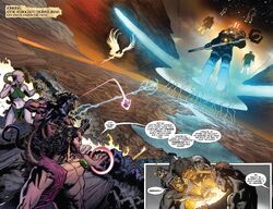 Avengers (1,000,000 BC) (Earth-616) and Celestials from Avengers Vol 8 1 001